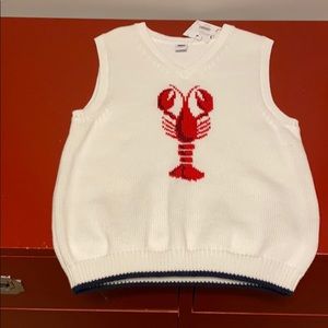 Boys Janie and Jack Lobster Sweater Vest, NWT